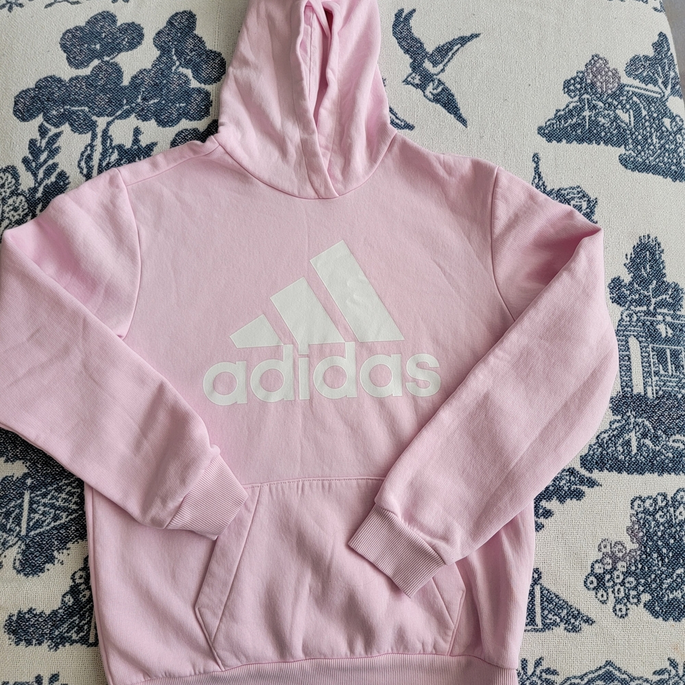 Adidas Light Pink Hoodie with White Logo - Picture 3 of 8